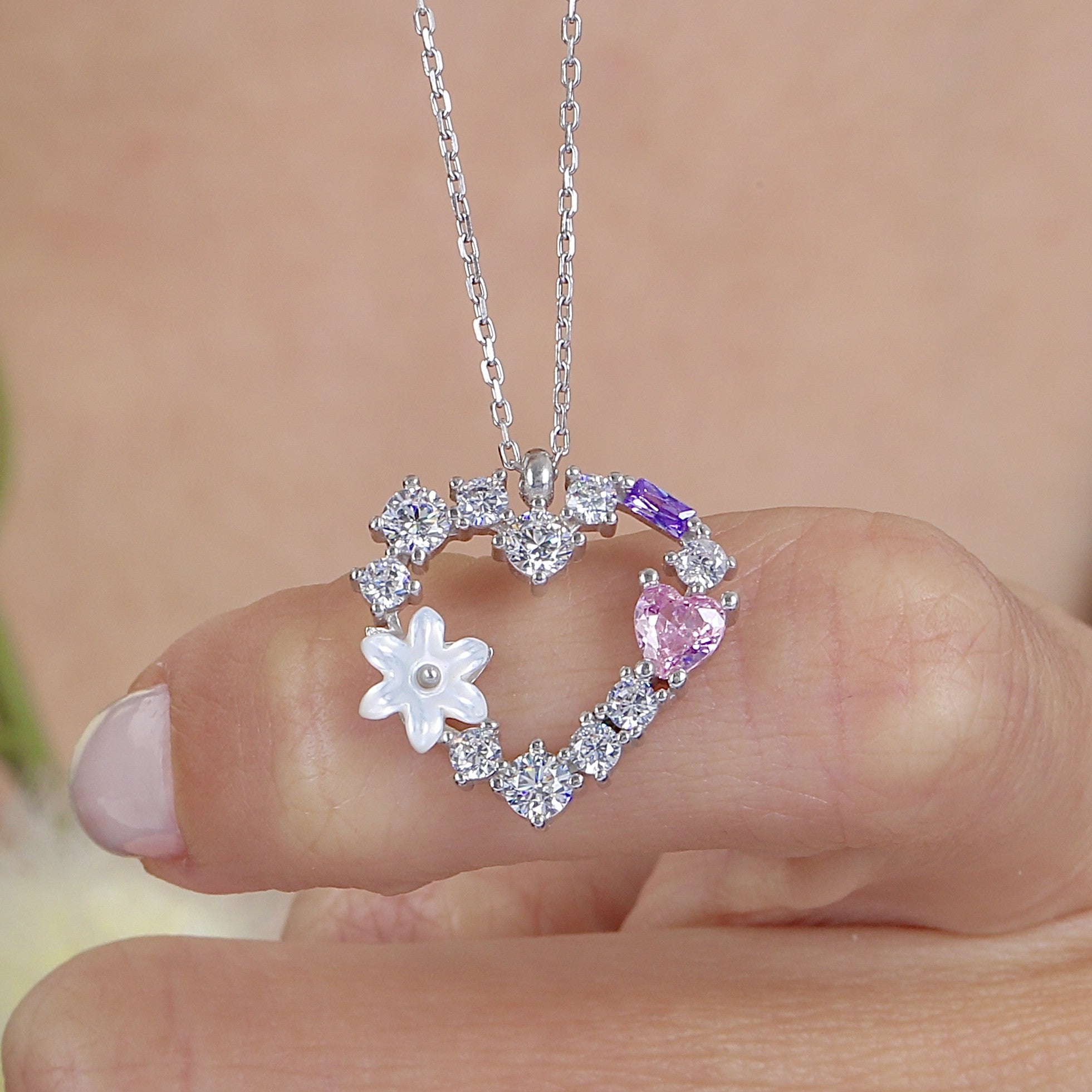 アクセサリー Magnolia Bloom Dangle Charm/14k Heart NEW Genuine Pandora Silver Magnolia Bloom Dangle CZ Charm