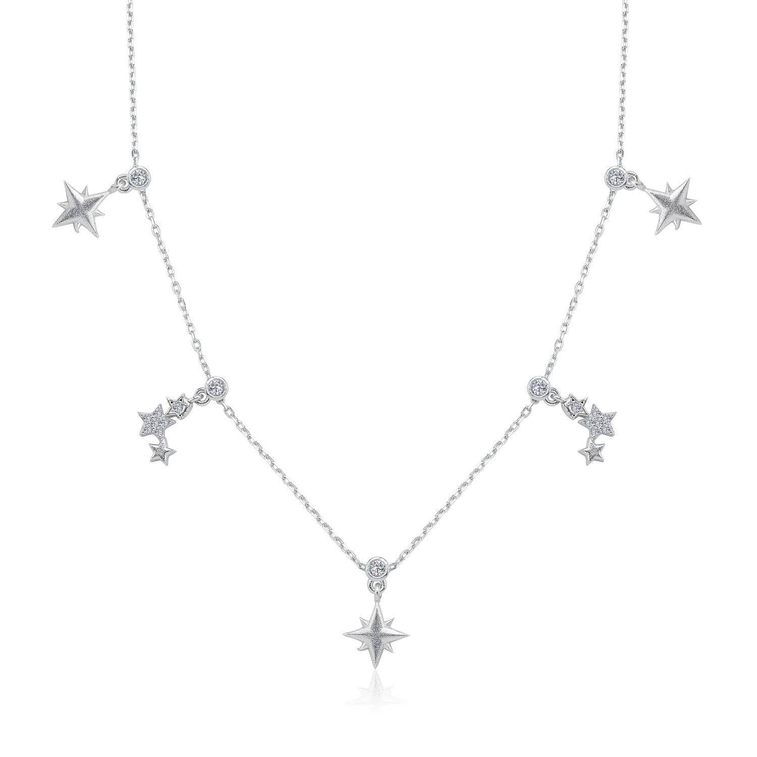 Harmonic Elements Radiant Star CZ 925K Sterling Silver