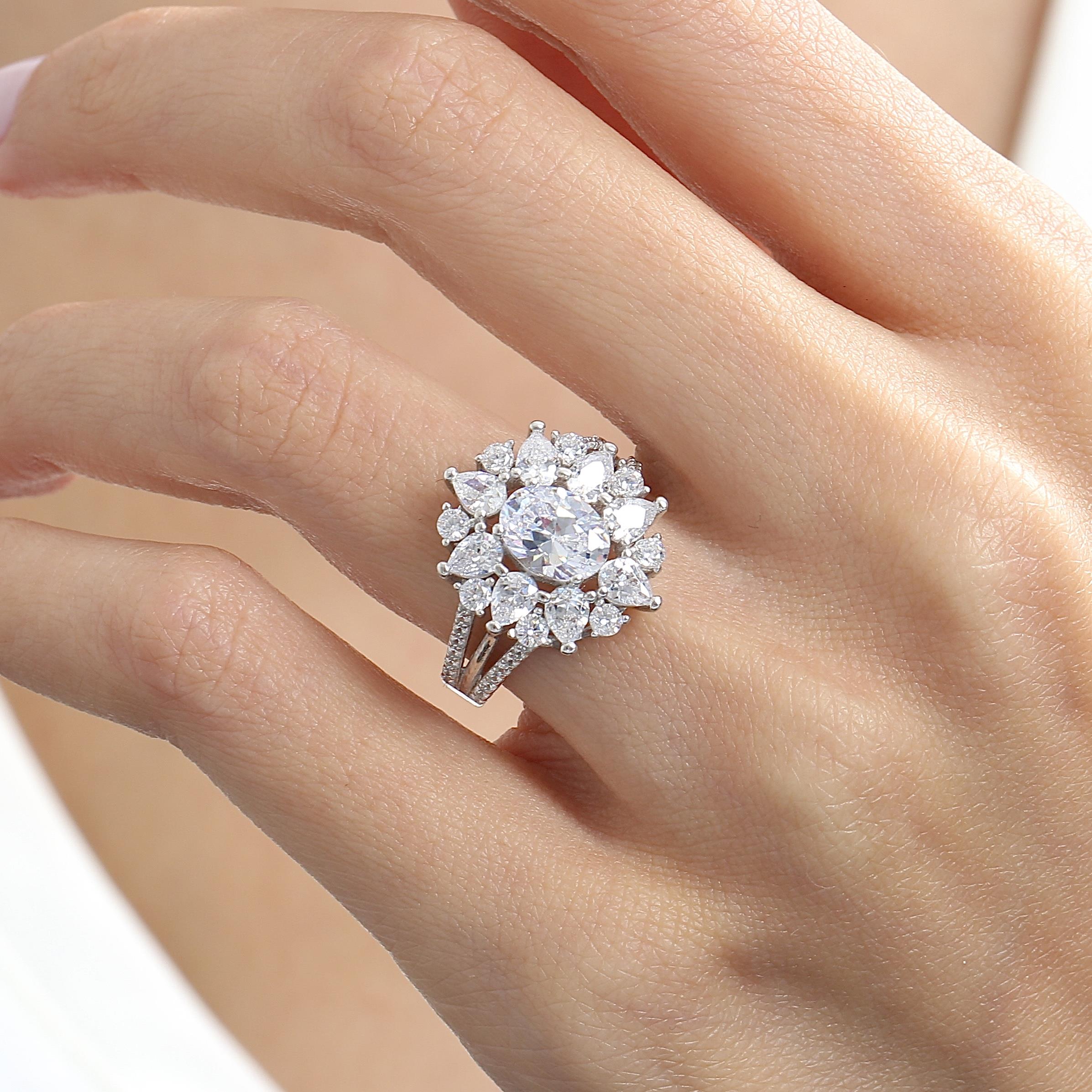 Empress Glow CZ 925K Sterling Silver Ring